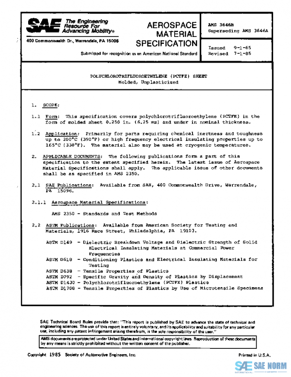 SAE AMS3646B PDF SAE AMS3646B PDF