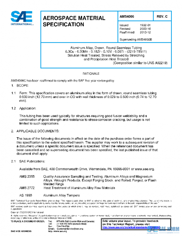 SAE AMS4066C PDF