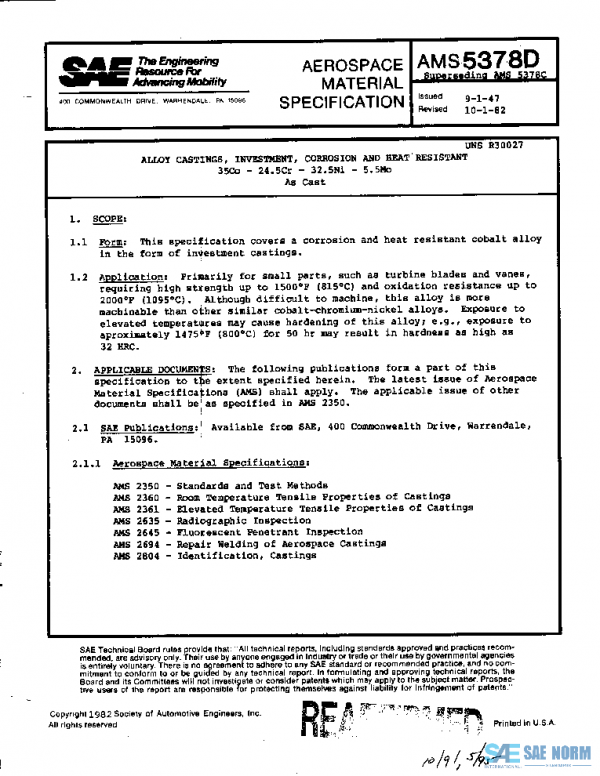 SAE AMS5378D PDF