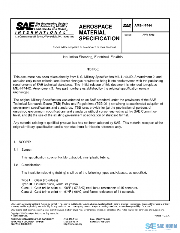 SAE AMSI7444 PDF