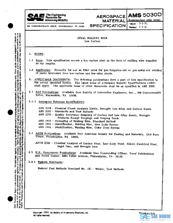 SAE AMS5030D PDF