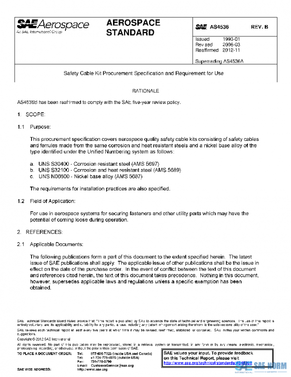 SAE AS4536B PDF SAE AS4536B PDF