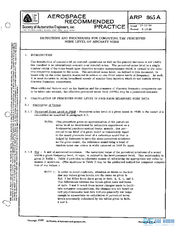 SAE ARP865A PDF