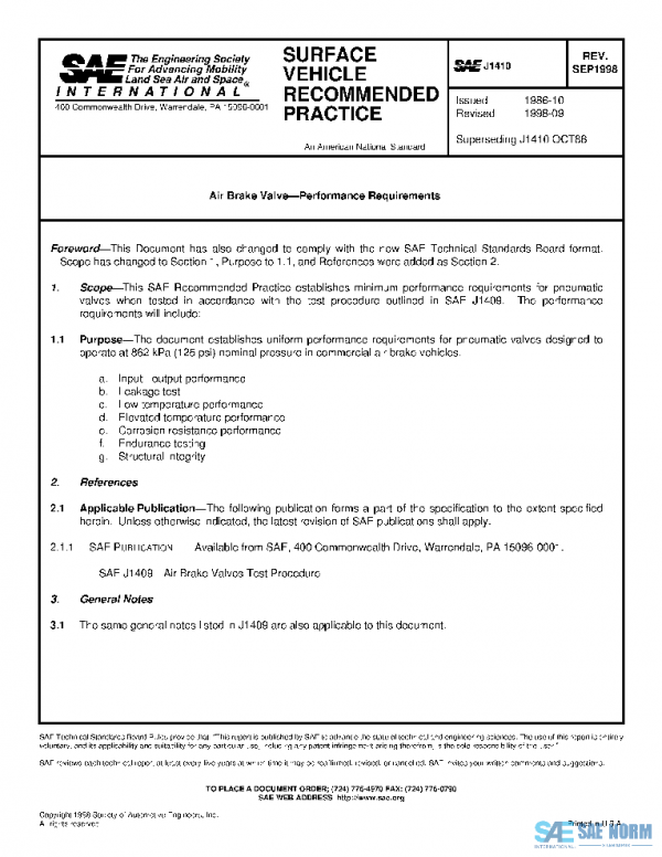 SAE J1410_199809 PDF SAE J1410_199809 PDF