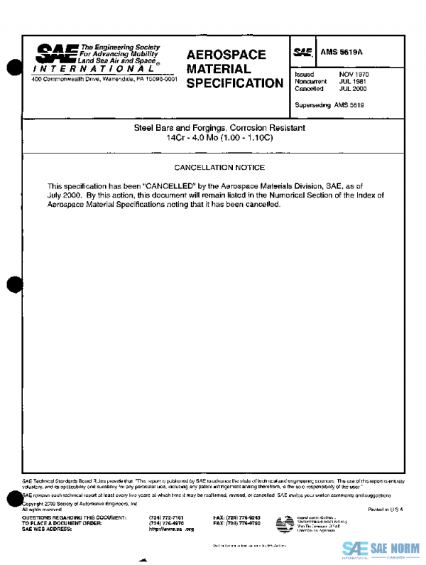 SAE AMS5619A PDF
