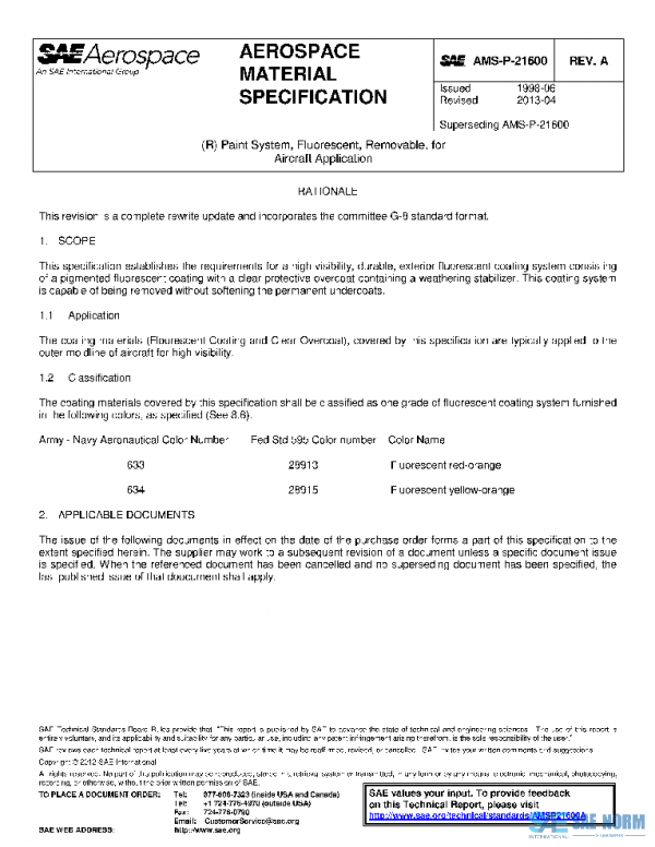 SAE AMSP21600A PDF