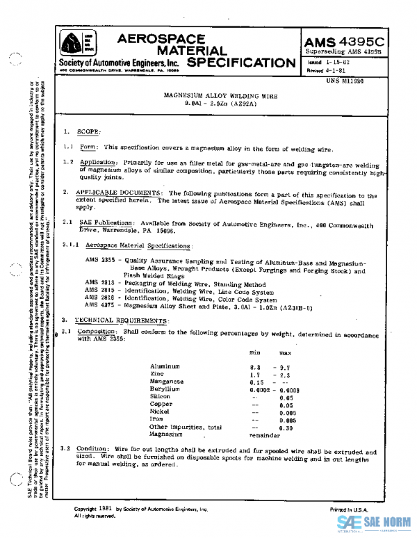 SAE AMS4395C PDF SAE AMS4395C PDF