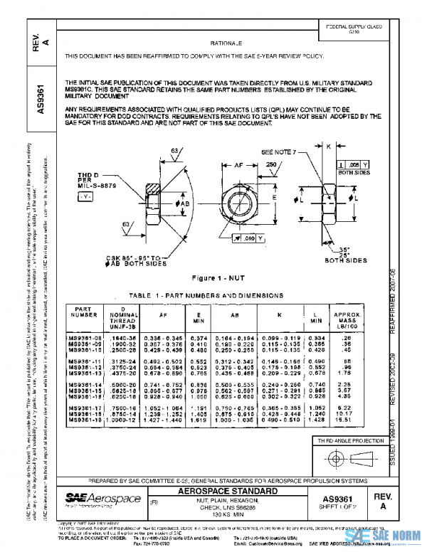 SAE AS9361A PDF SAE AS9361A PDF