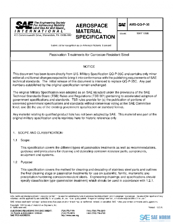 SAE AMSQQP35 PDF