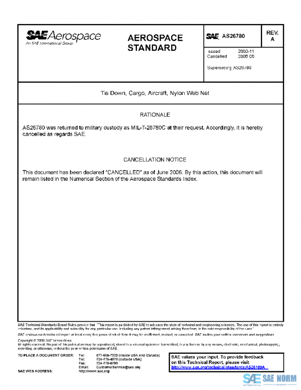 SAE AS26780A PDF SAE AS26780A PDF