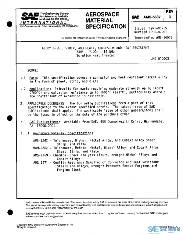 SAE AMS5607C PDF