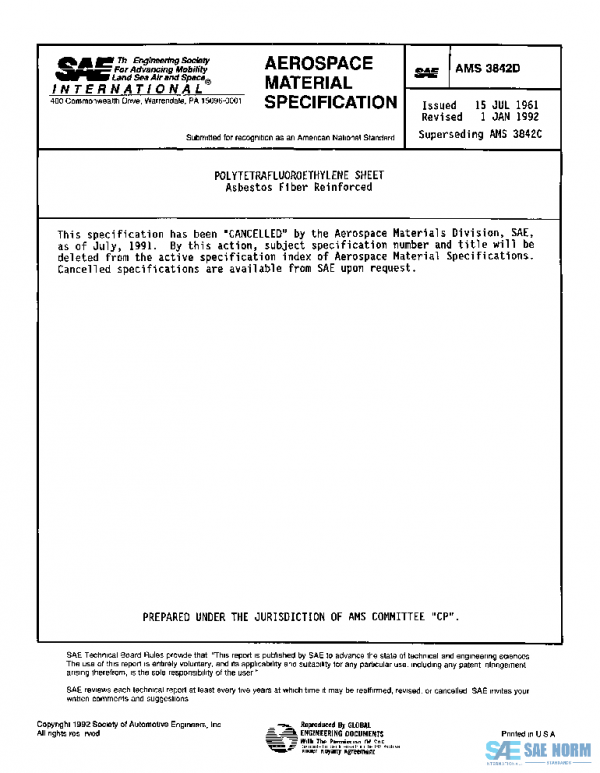 SAE AMS3842D PDF SAE AMS3842D PDF