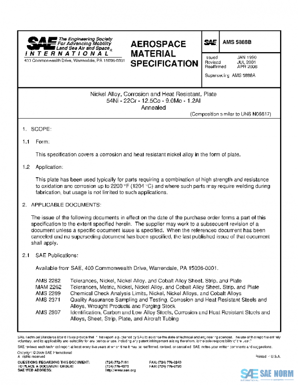 SAE AMS5888B PDF SAE AMS5888B PDF