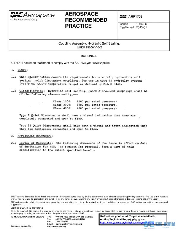 SAE ARP1709 PDF SAE ARP1709 PDF