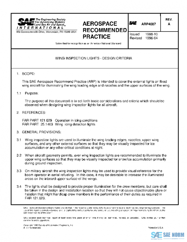 SAE ARP4087A PDF