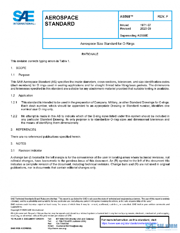 SAE AS568F PDF SAE AS568F PDF