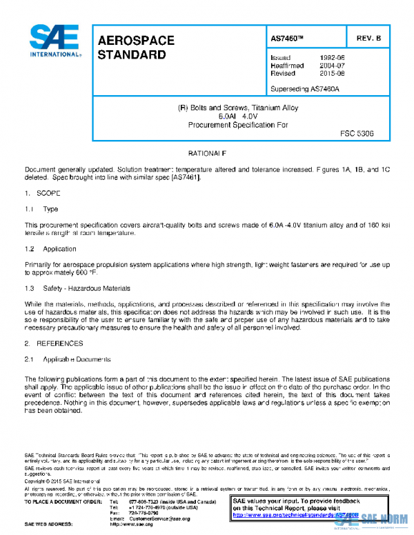 SAE AS7460B PDF