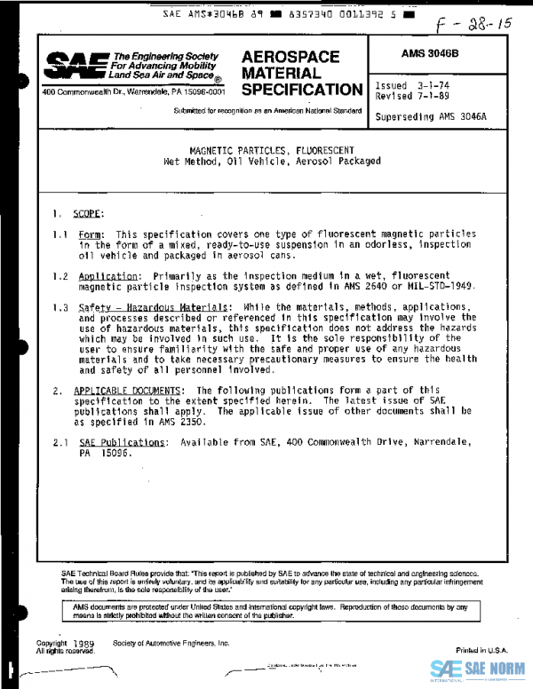 SAE AMS3046B PDF SAE AMS3046B PDF