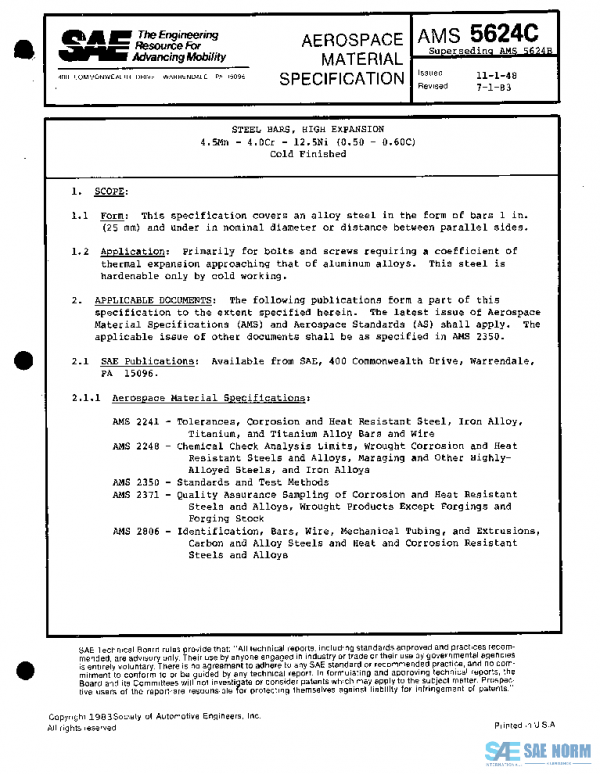 SAE AMS5624C PDF