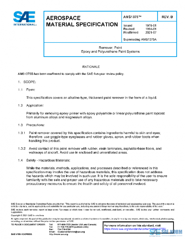 SAE AMS1375B PDF SAE AMS1375B PDF