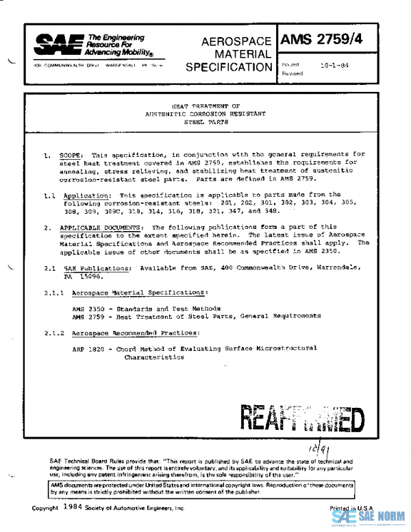 SAE AMS2759/4 PDF SAE AMS2759/4 PDF
