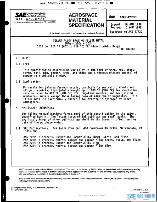 SAE AMS4773E PDF