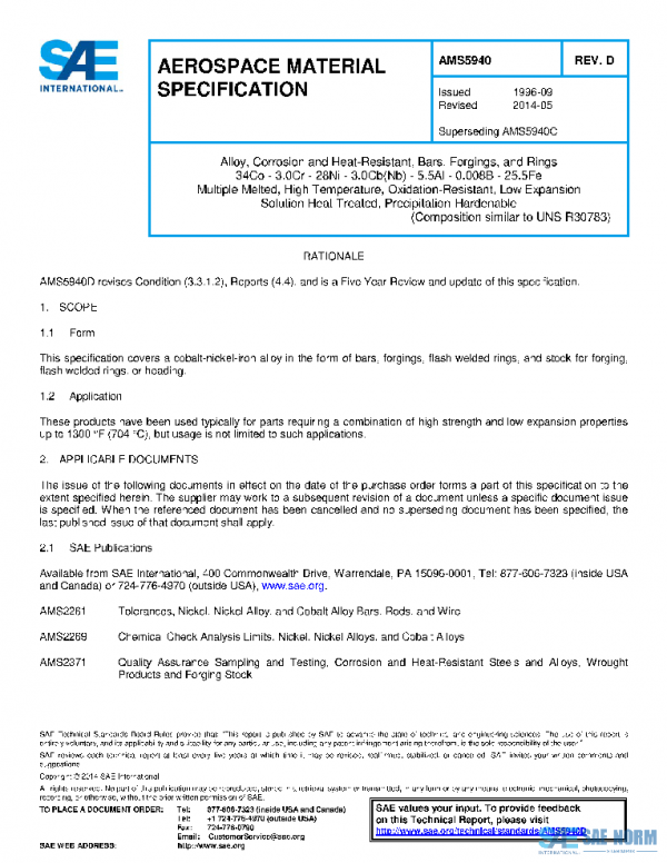SAE AMS5940D PDF