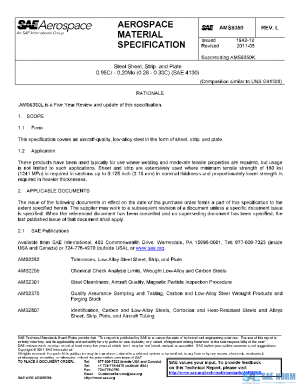 SAE AMS6350L PDF SAE AMS6350L PDF