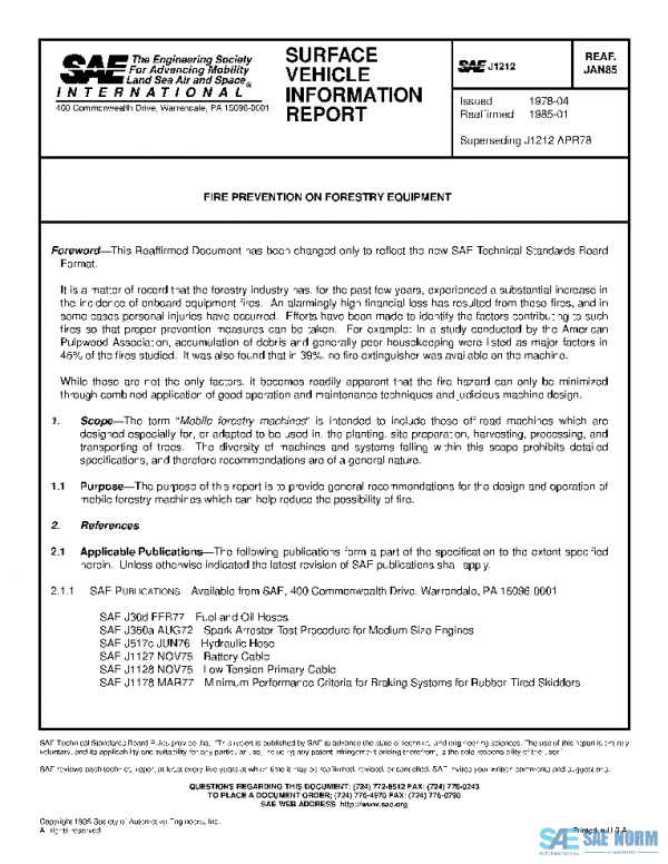 SAE J1212_198501 PDF