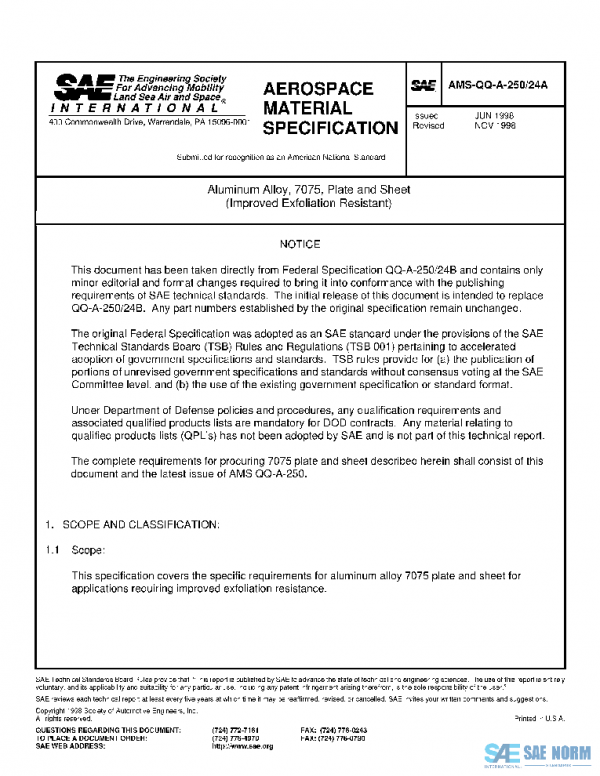 SAE AMSQQA250/24A PDF