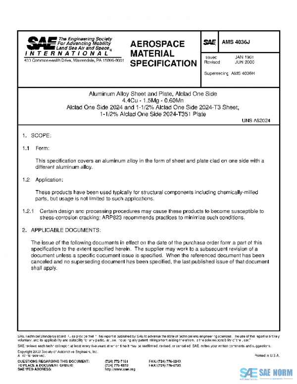 SAE AMS4036J PDF