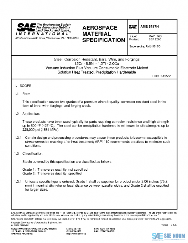 SAE AMS5617H PDF