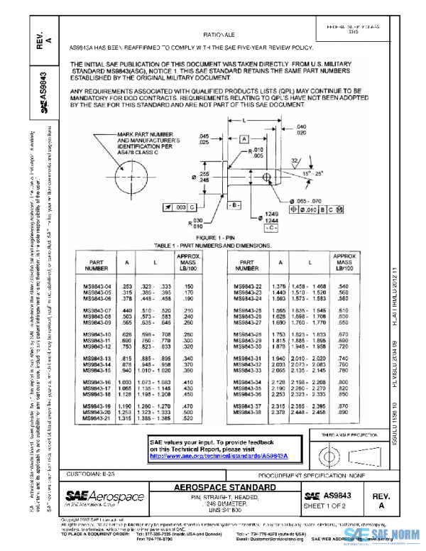 SAE AS9843A PDF SAE AS9843A PDF