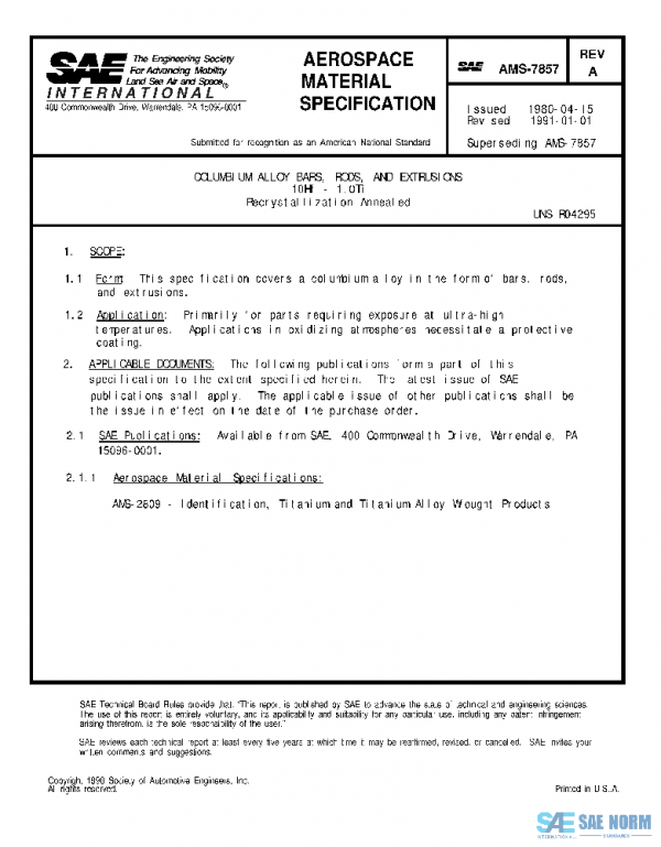 SAE AMS7857A PDF SAE AMS7857A PDF