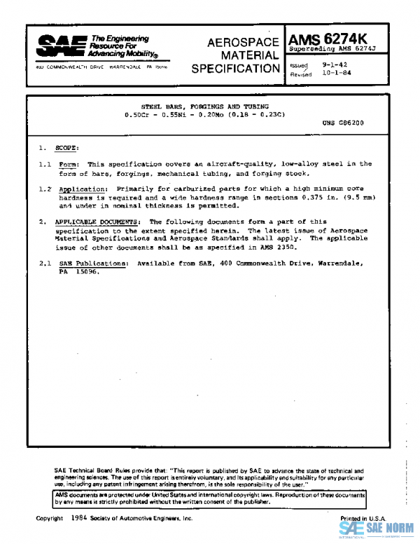 SAE AMS6274K PDF