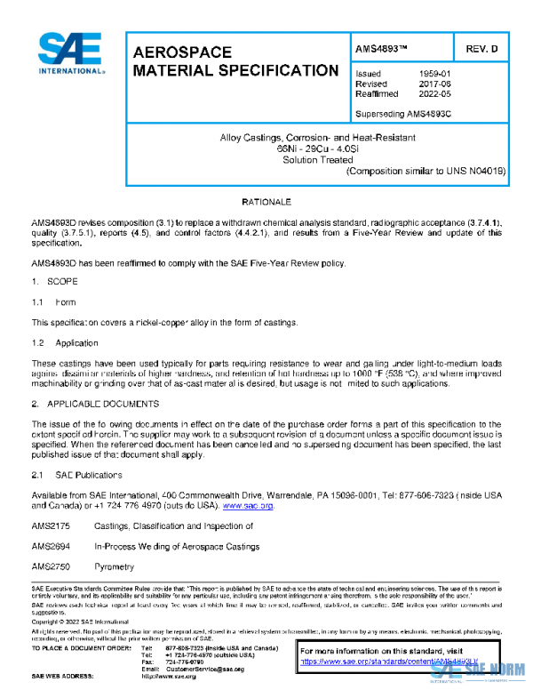 SAE AMS4893D PDF