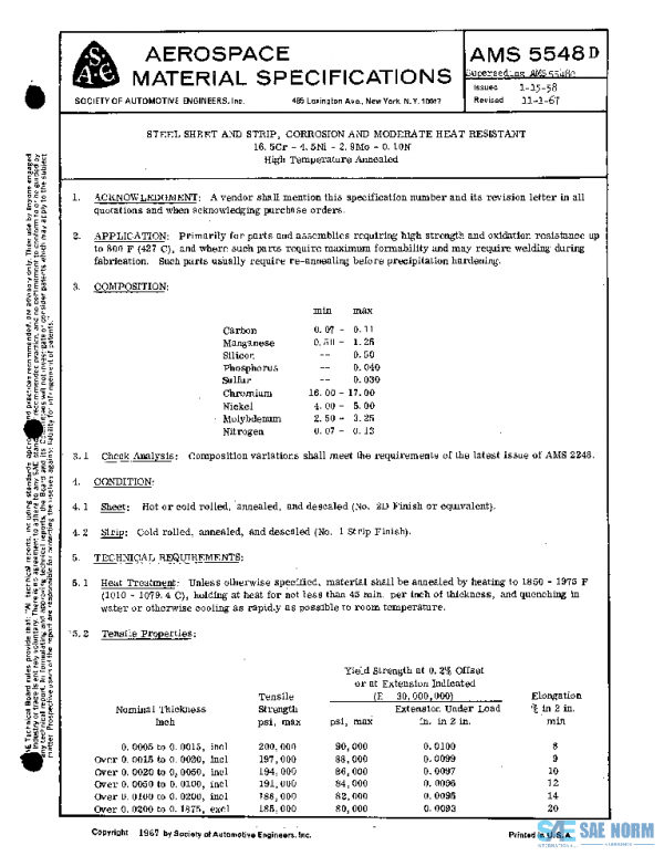SAE AMS5548D PDF SAE AMS5548D PDF