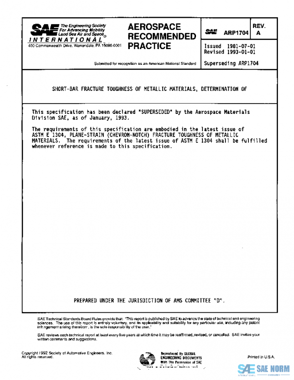 SAE ARP1704A PDF