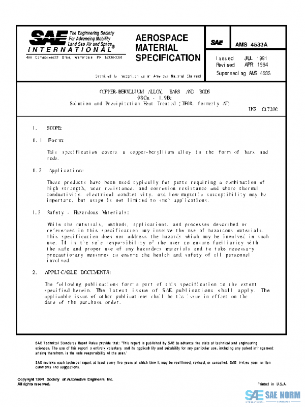SAE AMS4533A PDF