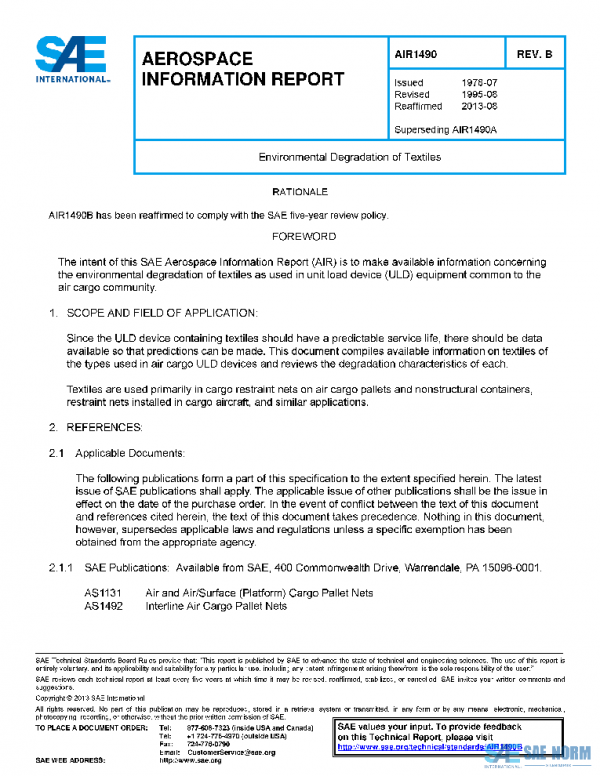 SAE AIR1490B PDF