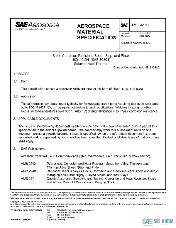 SAE AMS5513H PDF