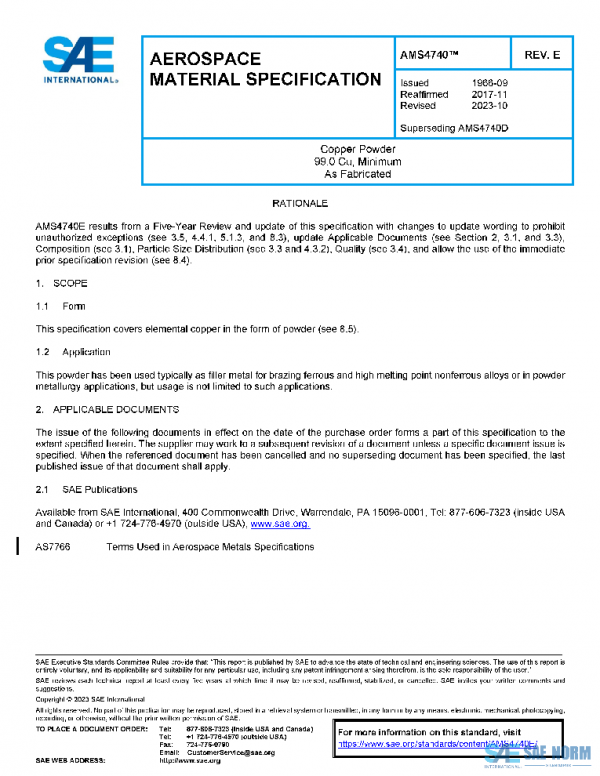 SAE AMS4740E PDF