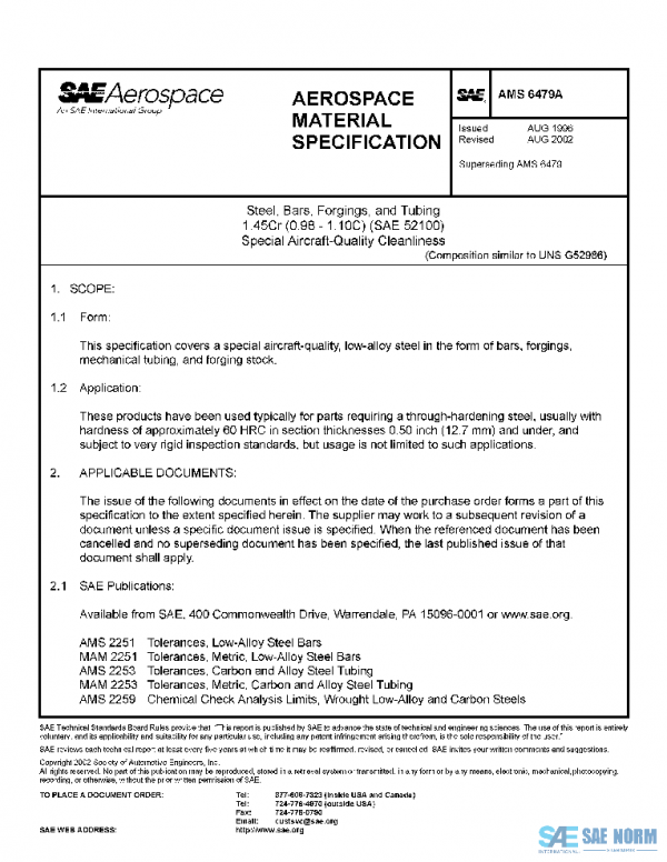 SAE AMS6479A PDF SAE AMS6479A PDF