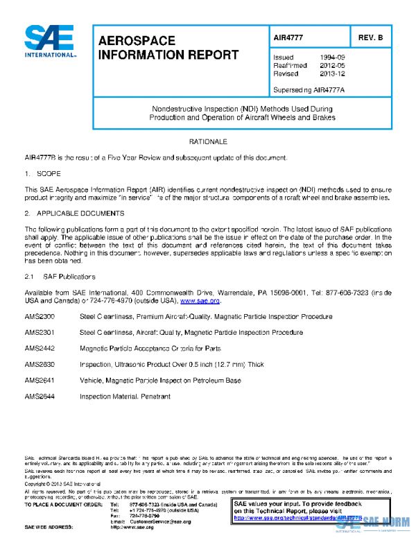 SAE AIR4777B PDF SAE AIR4777B PDF