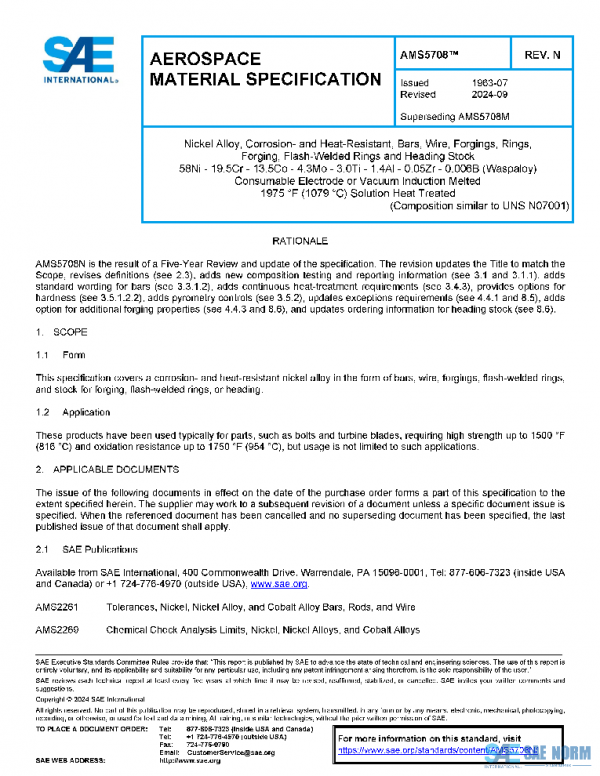 SAE AMS5708N PDF SAE AMS5708N PDF