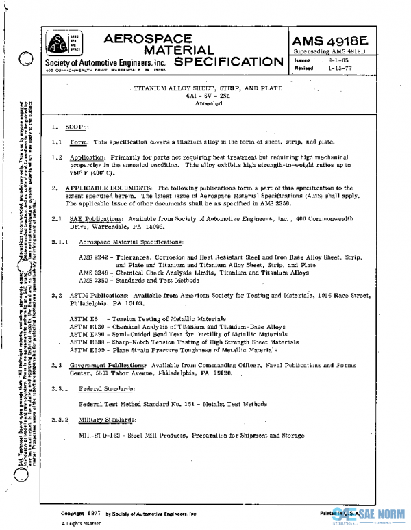 SAE AMS4918E PDF SAE AMS4918E PDF