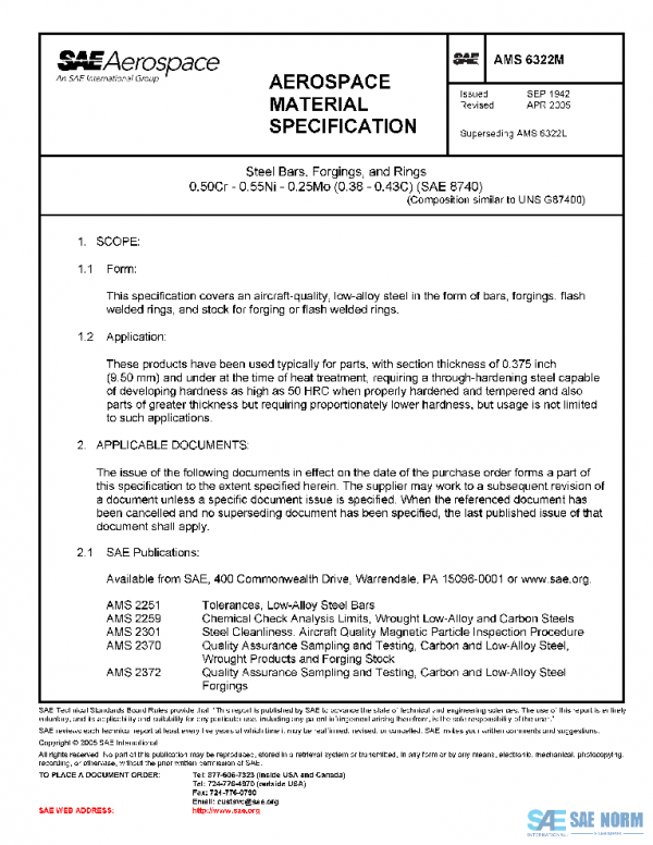 SAE AMS6322M PDF SAE AMS6322M PDF