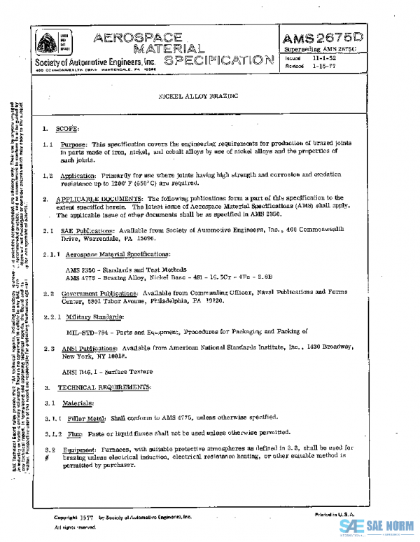 SAE AMS2675D PDF