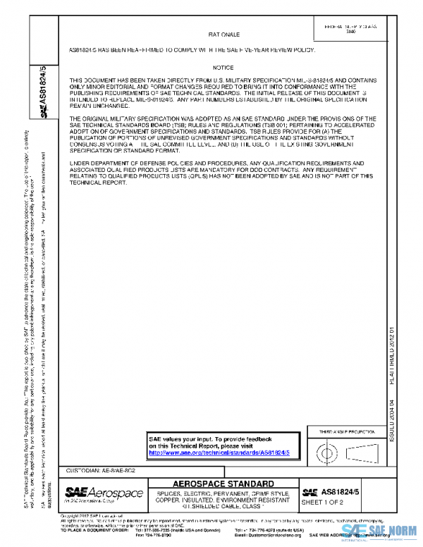 SAE AS81824/5 PDF SAE AS81824/5 PDF