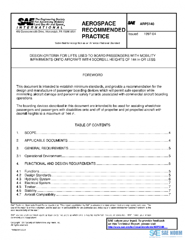 SAE ARP5140 PDF SAE ARP5140 PDF